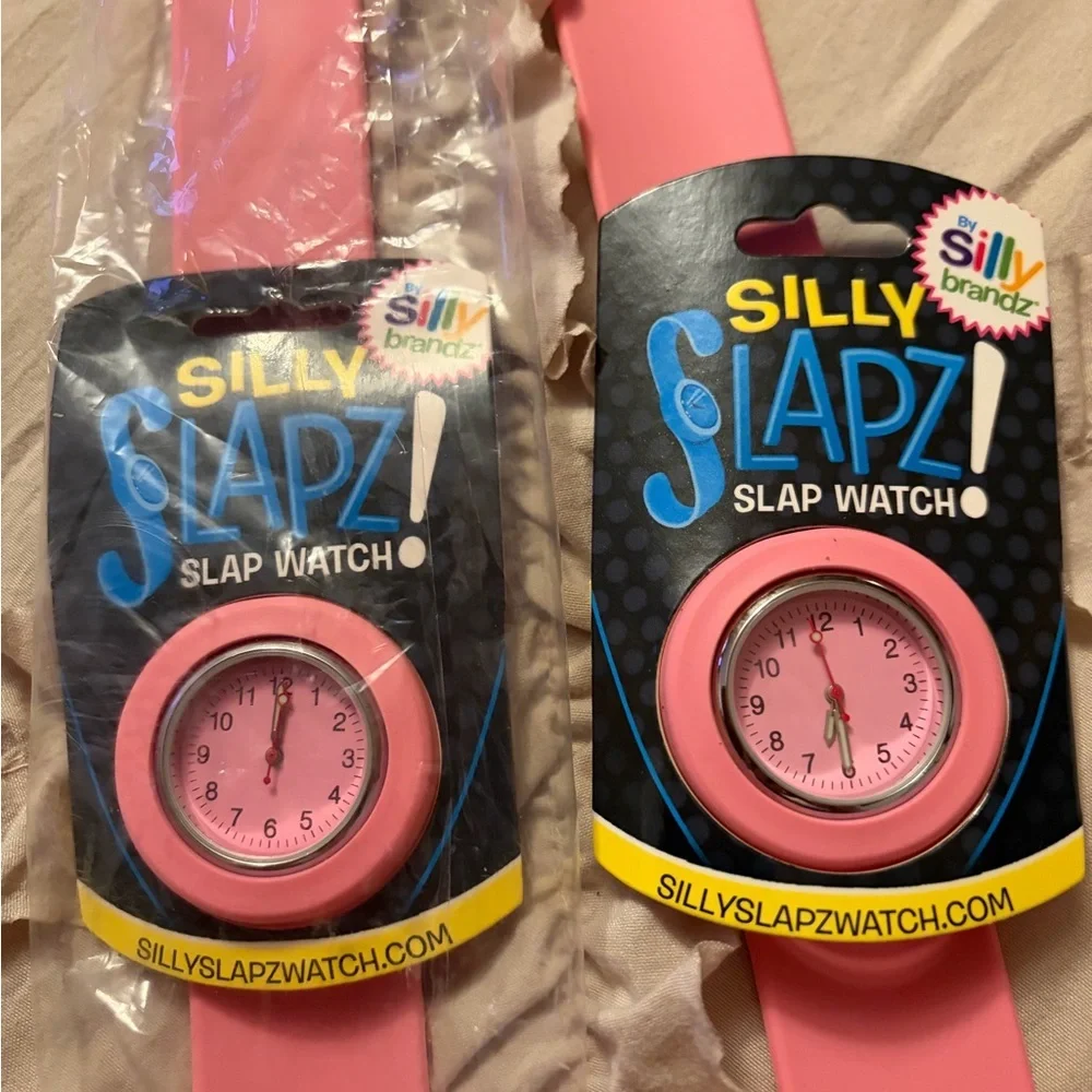 Silly Slapz Slap Kids Watch by Sillybrandz, 2 Pink OS NWT